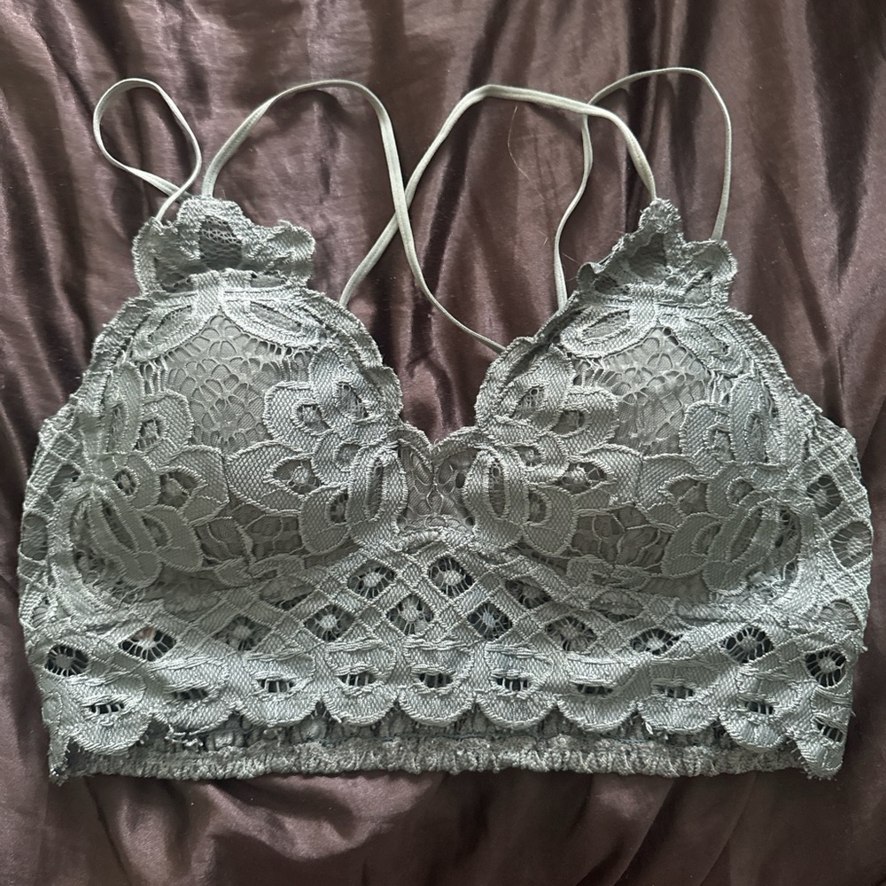Wishlist Lace Bralette in Gray